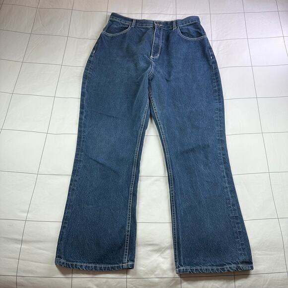 Rudy Jude Jeans Womens 5 Blue Flare Organic Cotton Rigid High Rise Medium Wash